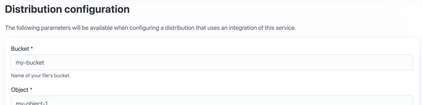 distribution configuration